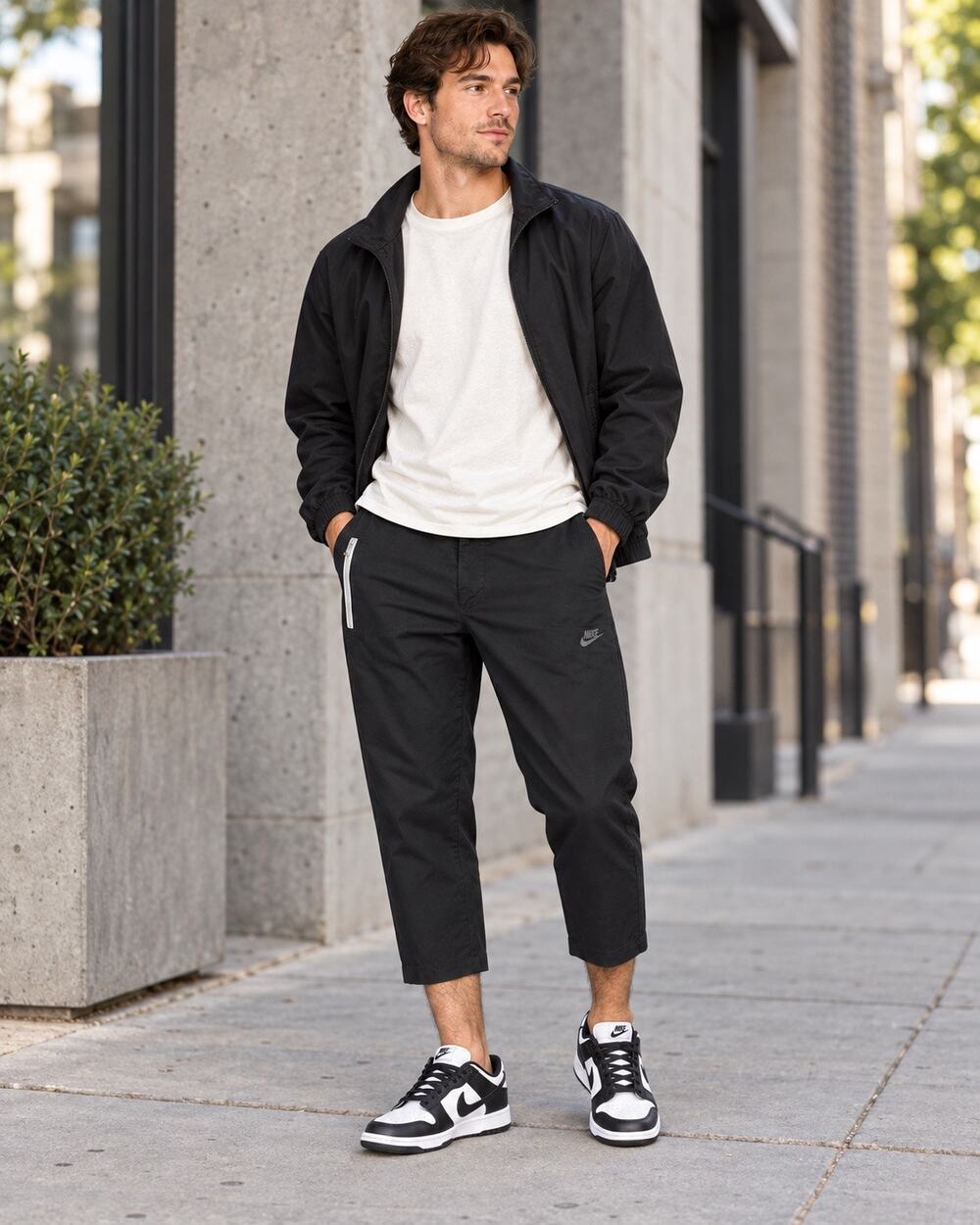Nike Sportswear Style Essentials Woven Cropped Utility Pants, Black, Men's 30